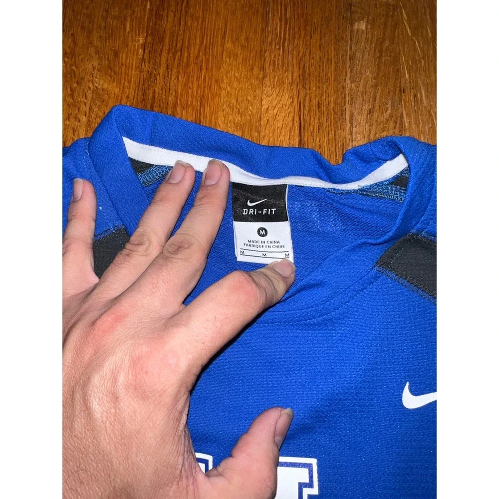 Nike Men‎ Medium Blue Black Dri-FIT UK Kentucky Wildcats NCAA Athletic Shirt